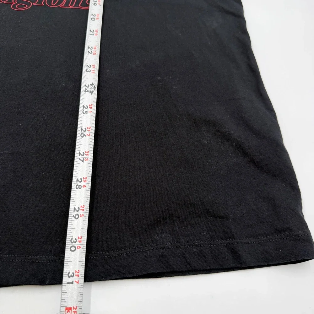 True Religion Mens Black Red Stacked Logo Graphic Tee 3XL Short Sleeve Cotton